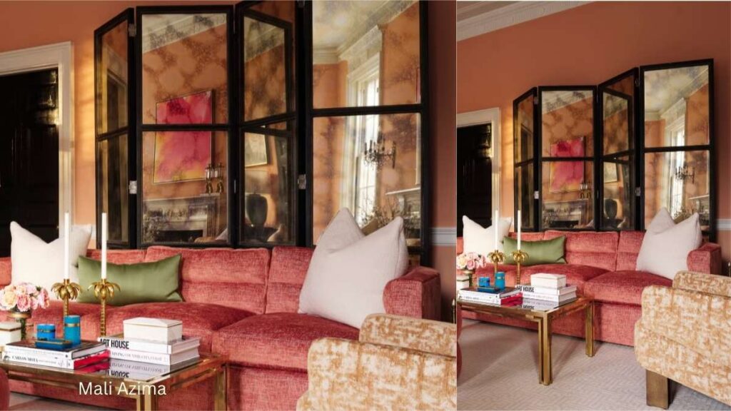 Add a Contrasting Folding Screen