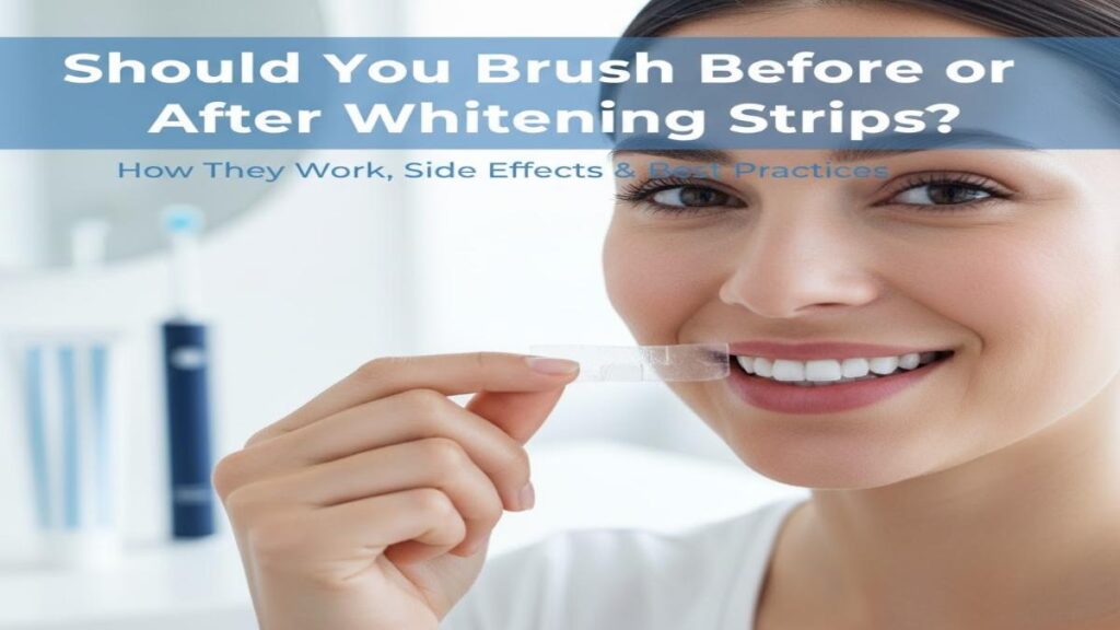 brush my teeth after using whitening strips