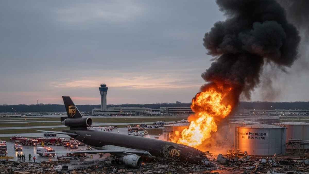 UPS Cargo Plane Crashes Near Louisville Airport, 9 Dead, Many Still Missing