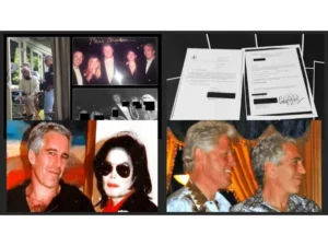 Jeffrey Epstein with Bill Clinton and Michael Jackson