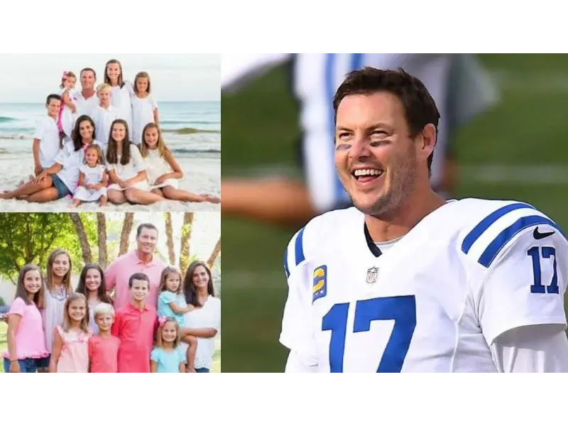 Philip Rivers with wife and kids