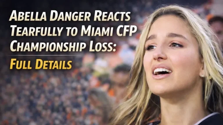 Abella Danger Reacts Tearfully to Miami CFP Championship Loss