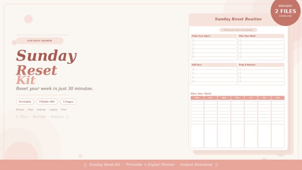 Sunday Reset Kit