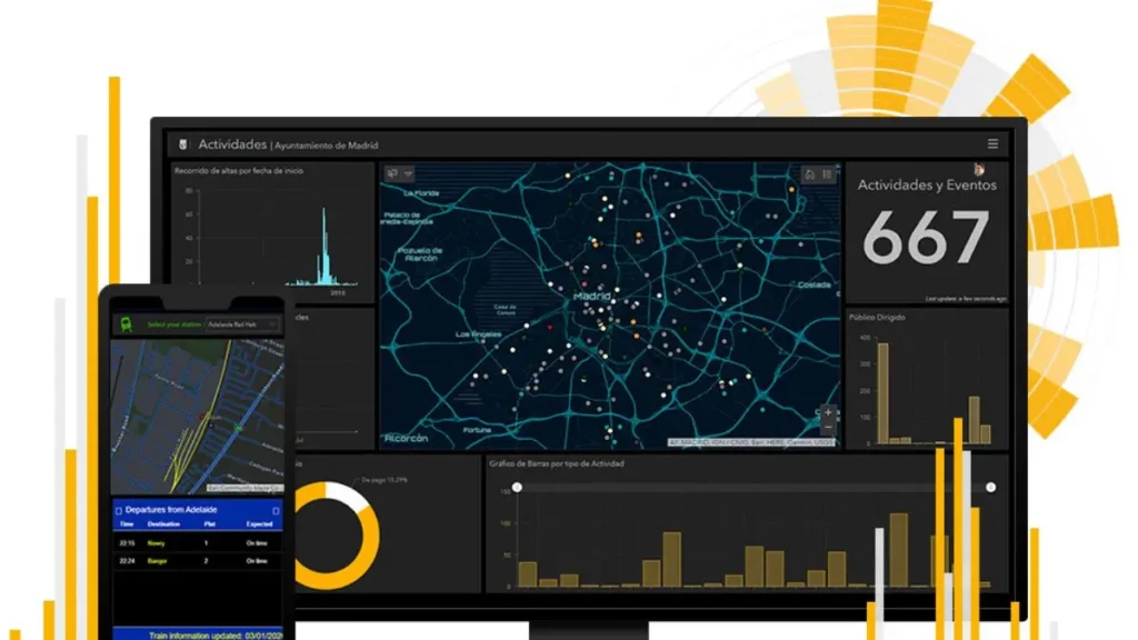 Professional GIS dashboard with maps and charts. JR Geo brings this kind of location intelligence to small businesses without complexity.