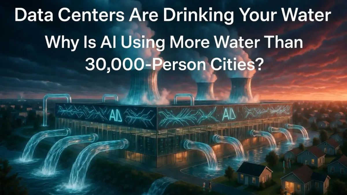 Data Centers Are Drinking Your Water: Why Is AI Using More Water Than 30,000-Person Cities?