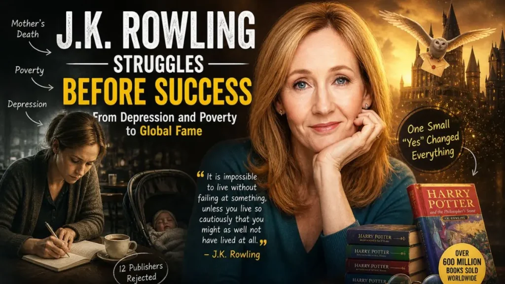 J.K. Rowling Struggles Before Success: From Depression and Poverty to Global Fame
